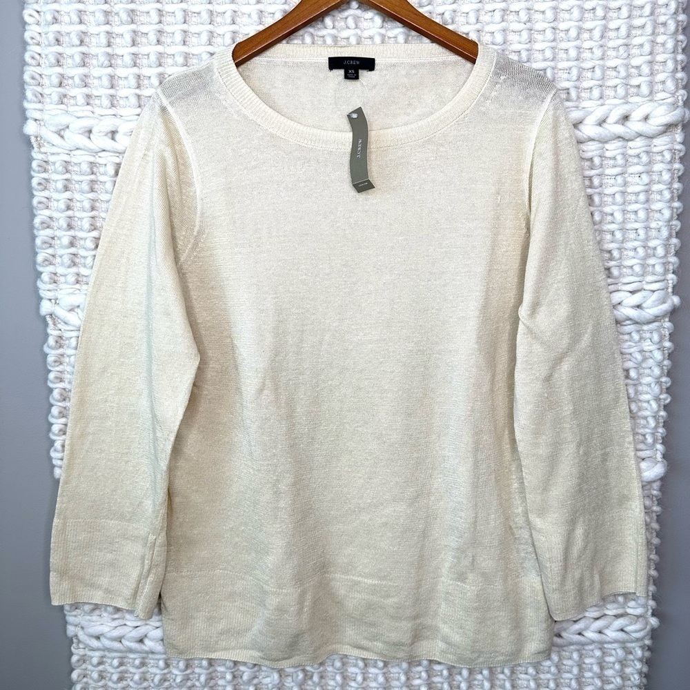 J Crew Linen Lightweight Sweater